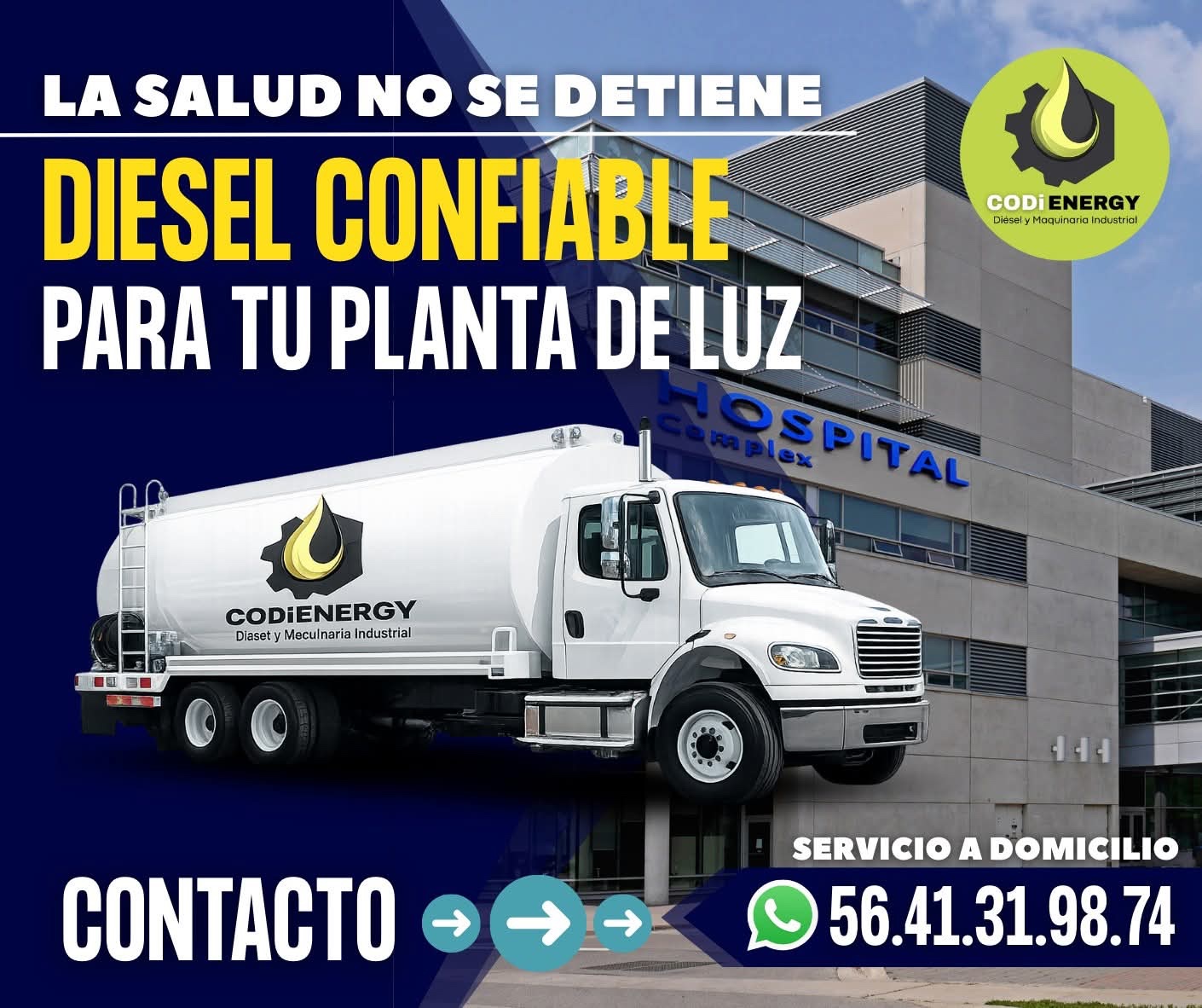 Diésel confiable para planta de luz CODI ENERGY